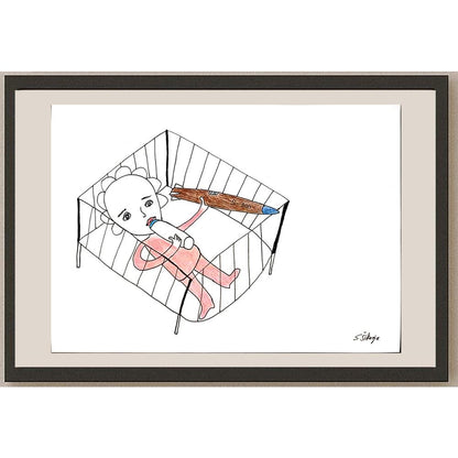 Severin Sikanja 29x21cm Orijinal Karikatür BOD03695