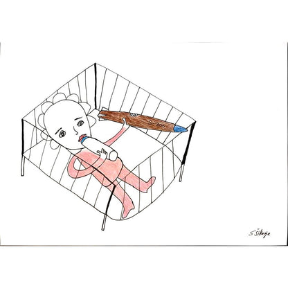 Severin Sikanja 29x21cm Orijinal Karikatür BOD03695