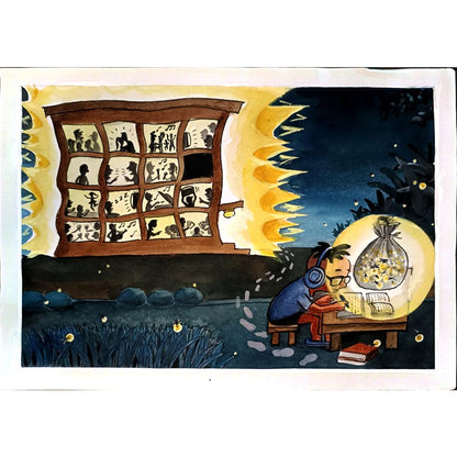 Tao Yiyuan 29x21cm Orijinal Karikatür BOD03697
