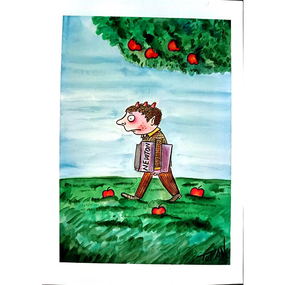 Cristian Topan 29x21cm Orijinal Karikatür BOD03699