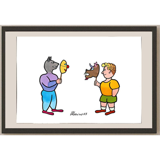 Marino Tarizzo 29x21cm Orijinal Karikatür BOD03700