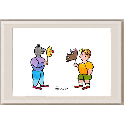 Marino Tarizzo 29x21cm Orijinal Karikatür BOD03700