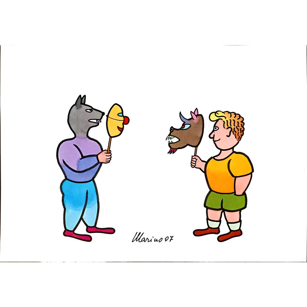 Marino Tarizzo 29x21cm Orijinal Karikatür BOD03700