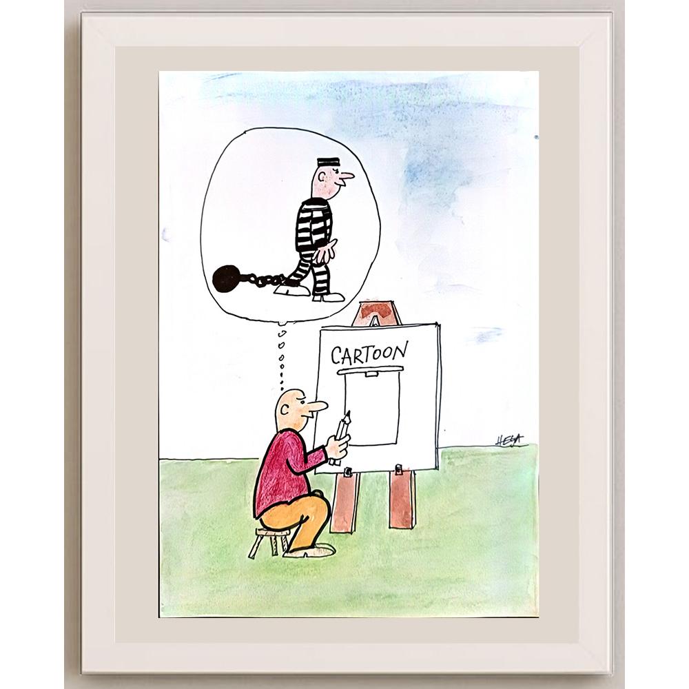 Nedeljko Deretic 29x21cm Orijinal Karikatür BOD03701