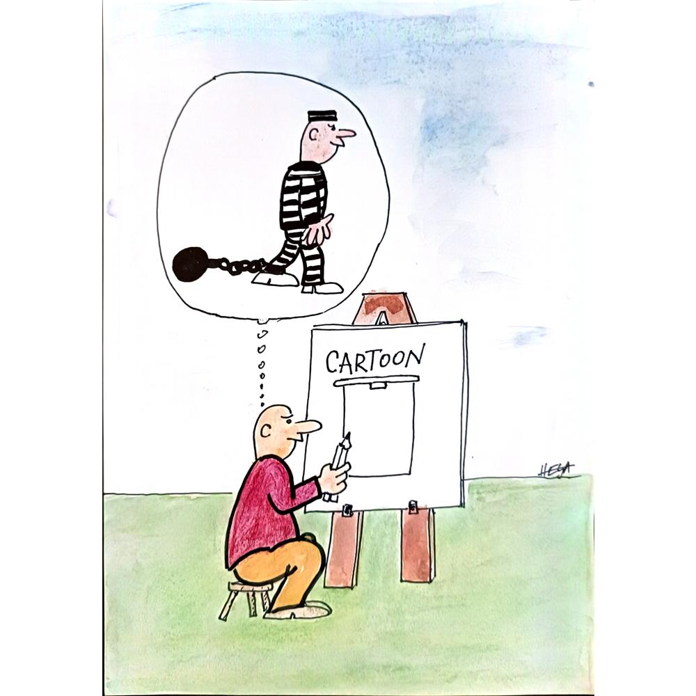 Nedeljko Deretic 29x21cm Orijinal Karikatür BOD03701