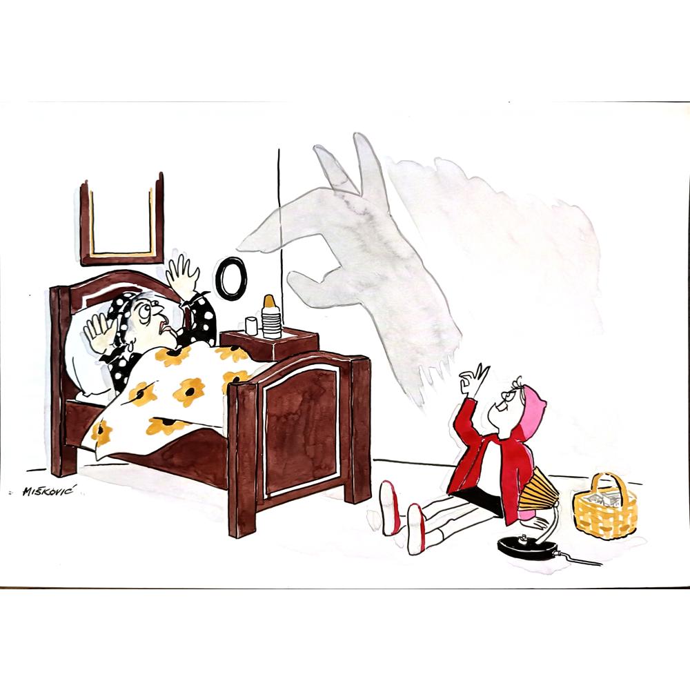 Cedomil Miskovic 29x21cm Orijinal Karikatür BOD03703