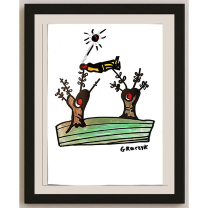 Michal Graczyk 29x21cm Orijinal Karikatür BOD03709