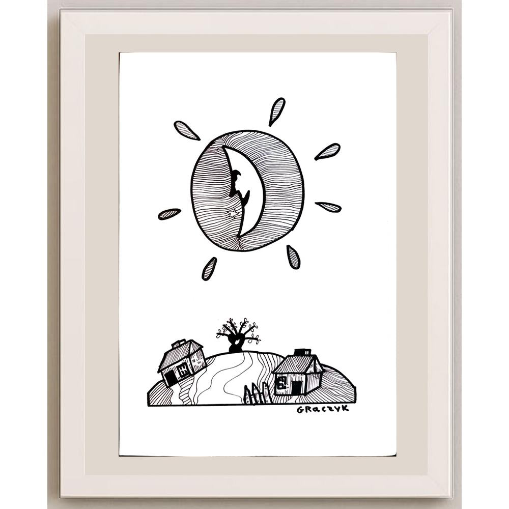 Michal Graczyk 29x21cm Orijinal Karikatür BOD03710