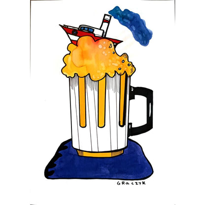 Michal Graczyk 29x21cm Orijinal Karikatür BOD03712