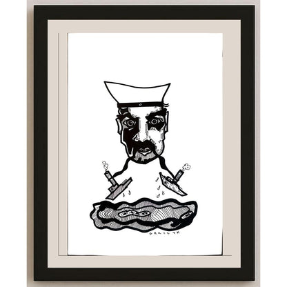 Michal Graczyk 29x21cm Orijinal Karikatür BOD03713