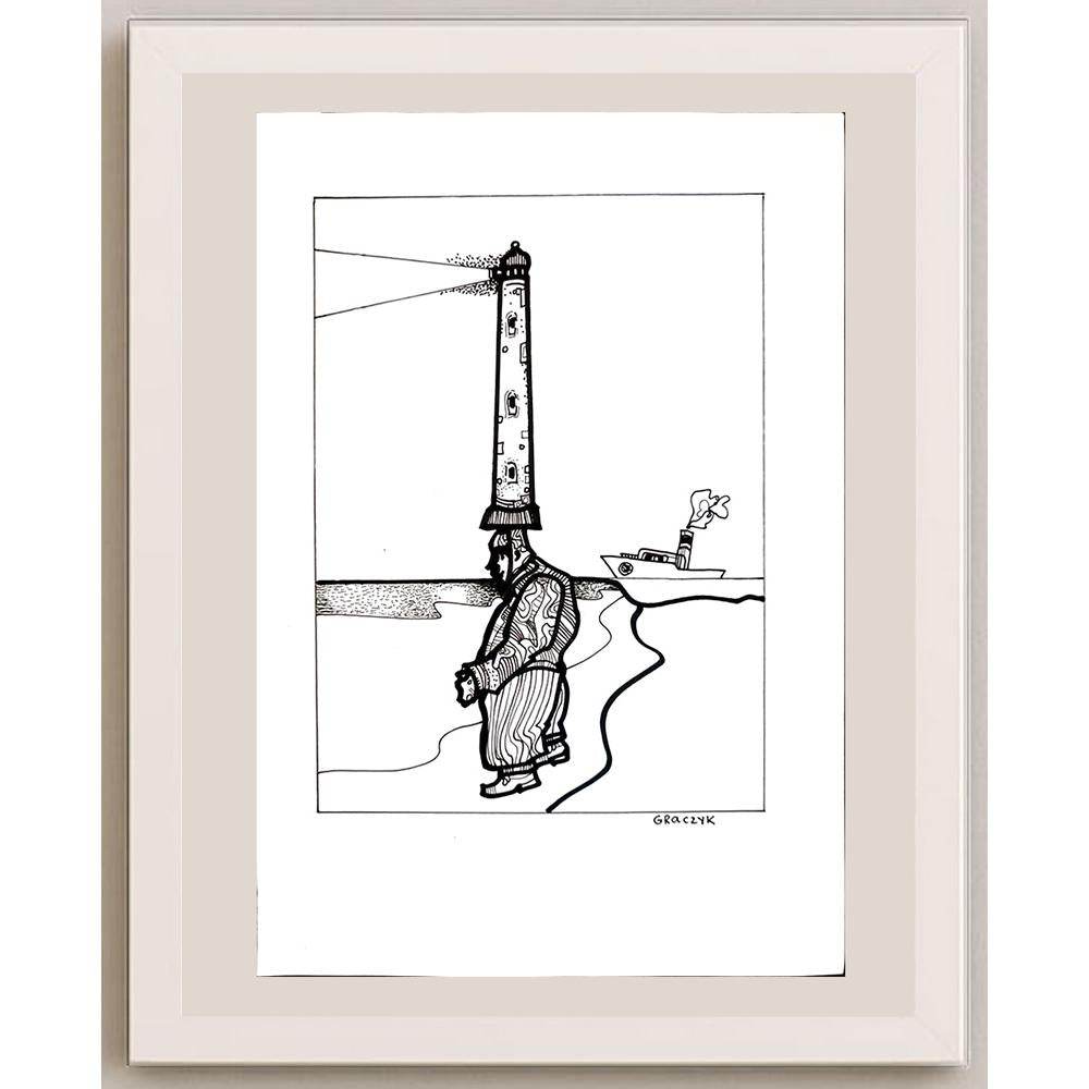 Michal Graczyk 29x21cm Orijinal Karikatür BOD03714