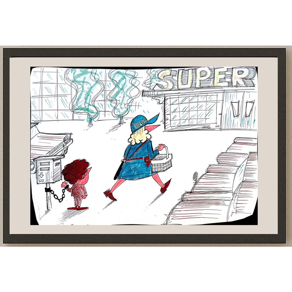 Midhat Ajanovic 29x21cm Orijinal Karikatür BOD03719