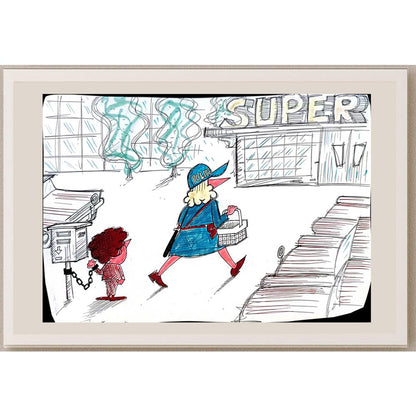 Midhat Ajanovic 29x21cm Orijinal Karikatür BOD03719