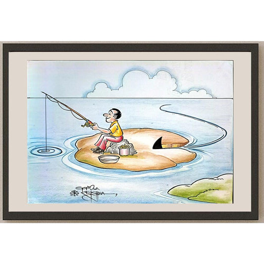 Vendra Gopalaksrishna 29x21cm Orijinal Karikatür BOD03722