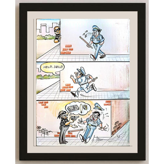 Vendra Gopalaksrishna 29x21cm Orijinal Karikatür BOD03723