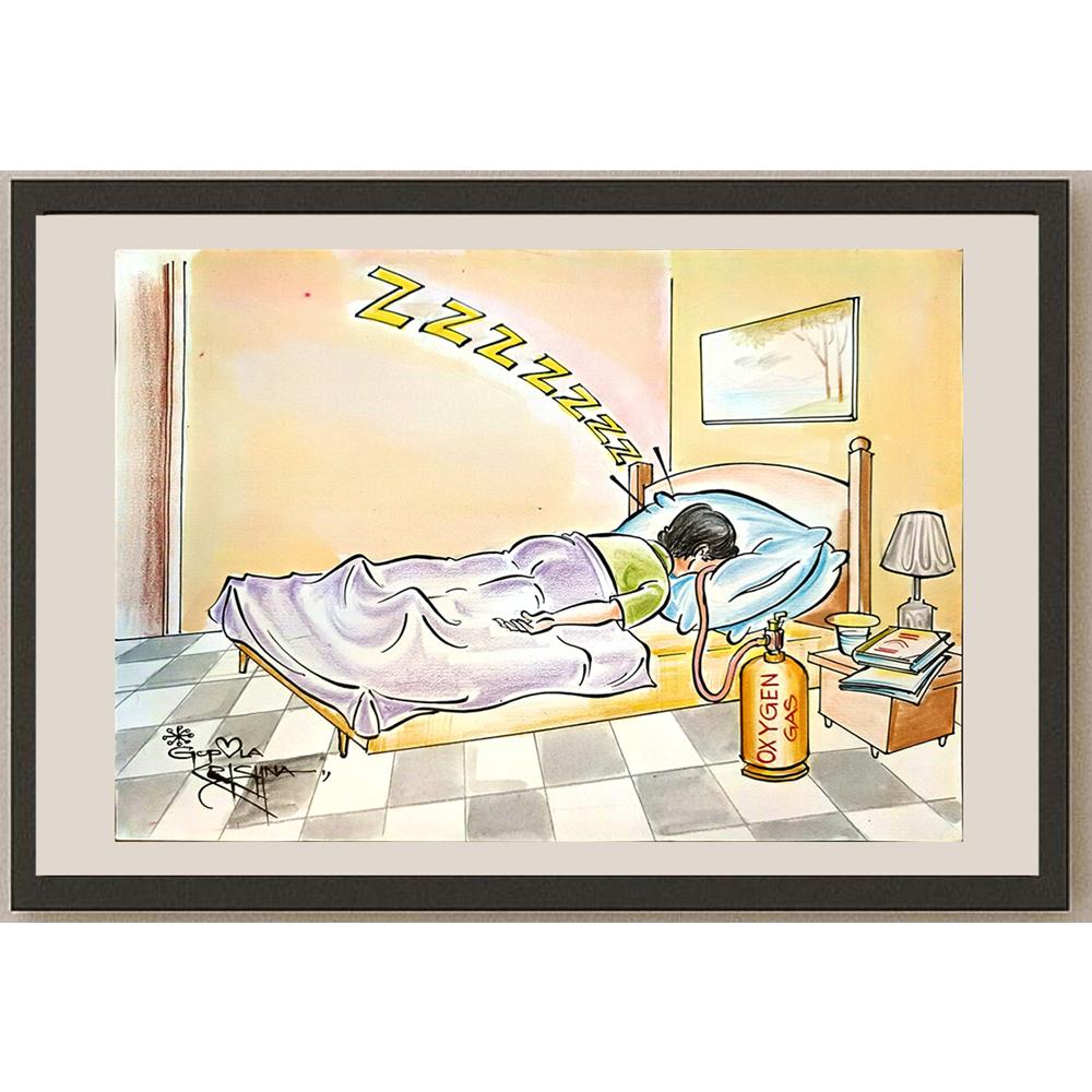 Vendra Gopalaksrishna 29x21cm Orijinal Karikatür BOD03725