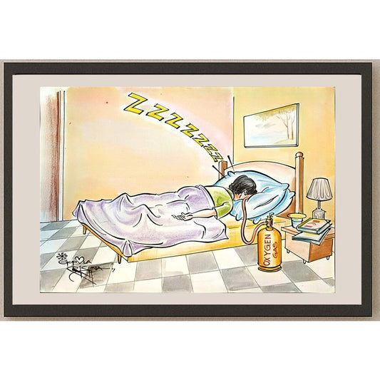 Vendra Gopalaksrishna 29x21cm Orijinal Karikatür BOD03725