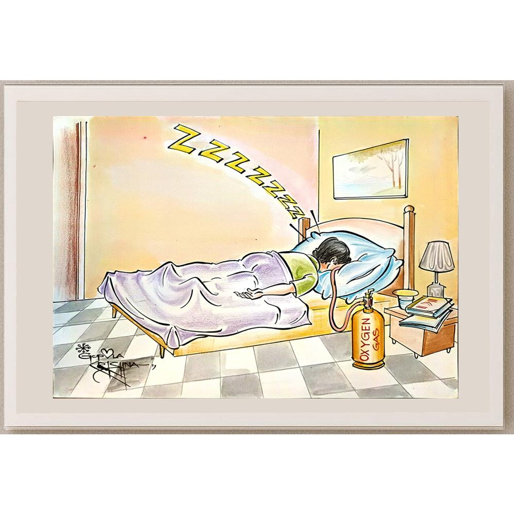 Vendra Gopalaksrishna 29x21cm Orijinal Karikatür BOD03725