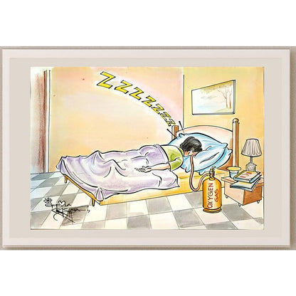 Vendra Gopalaksrishna 29x21cm Orijinal Karikatür BOD03725