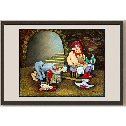 Margareta Chicatti 29x21cm Orijinal Karikatür BOD03737