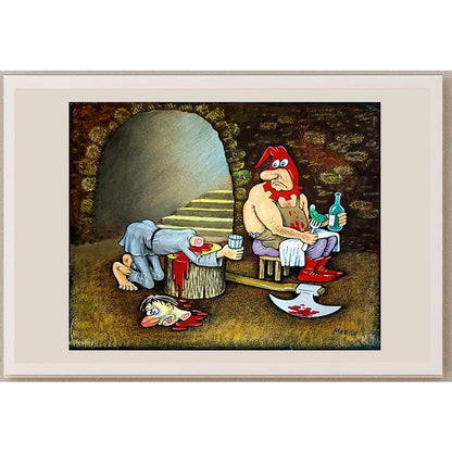 Margareta Chicatti 29x21cm Orijinal Karikatür BOD03737