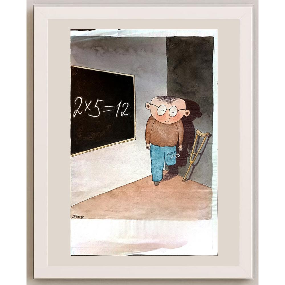 Seyran Caferli 29x21cm Orijinal Karikatür BOD03743