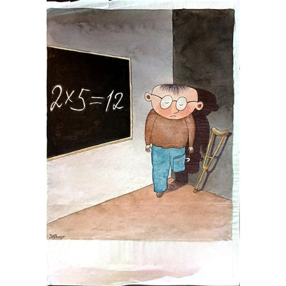 Seyran Caferli 29x21cm Orijinal Karikatür BOD03743