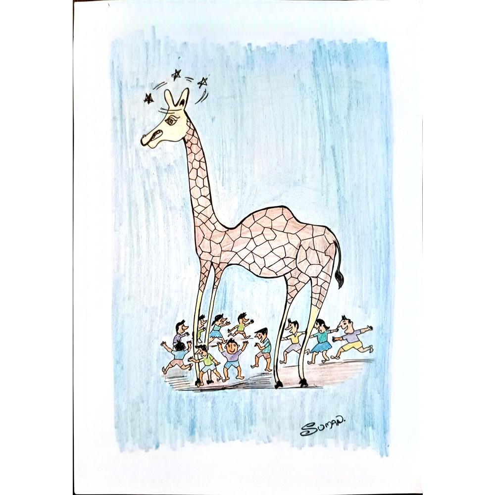 Thipparapu Suman Kumar 29x21cm Orijinal Karikatür BOD03746