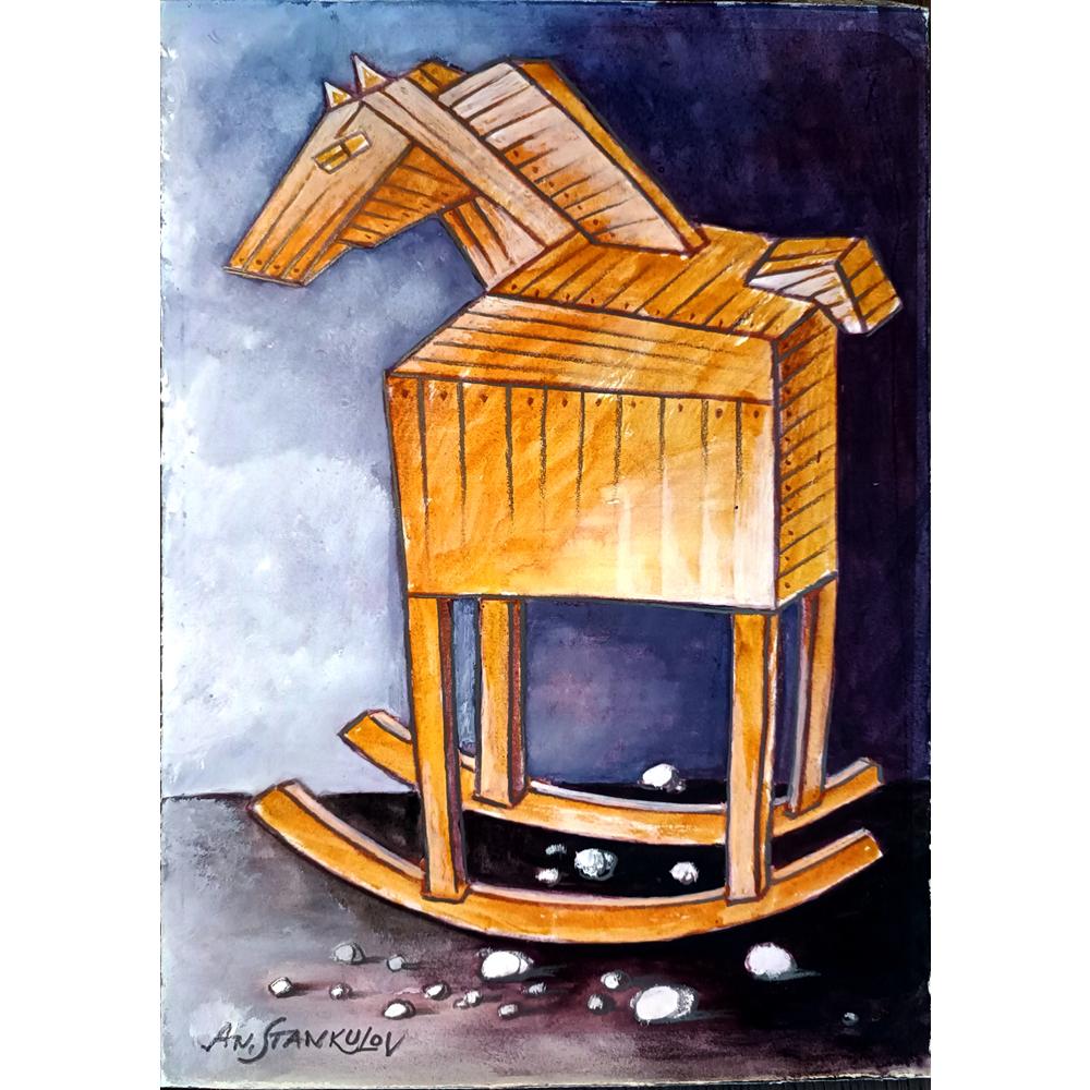 Anatoliy Stankulov 29x21cm Orijinal Karikatür BOD03748