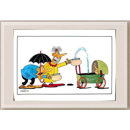 Tadeusz Krotos 29x21cm Orijinal Karikatür BOD03752