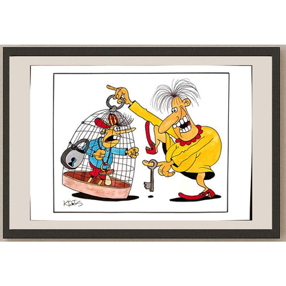 Tadeusz Krotos 29x21cm Orijinal Karikatür BOD03753