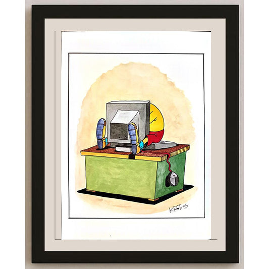 Tadeusz Krotos 29x21cm Orijinal Karikatür BOD03755