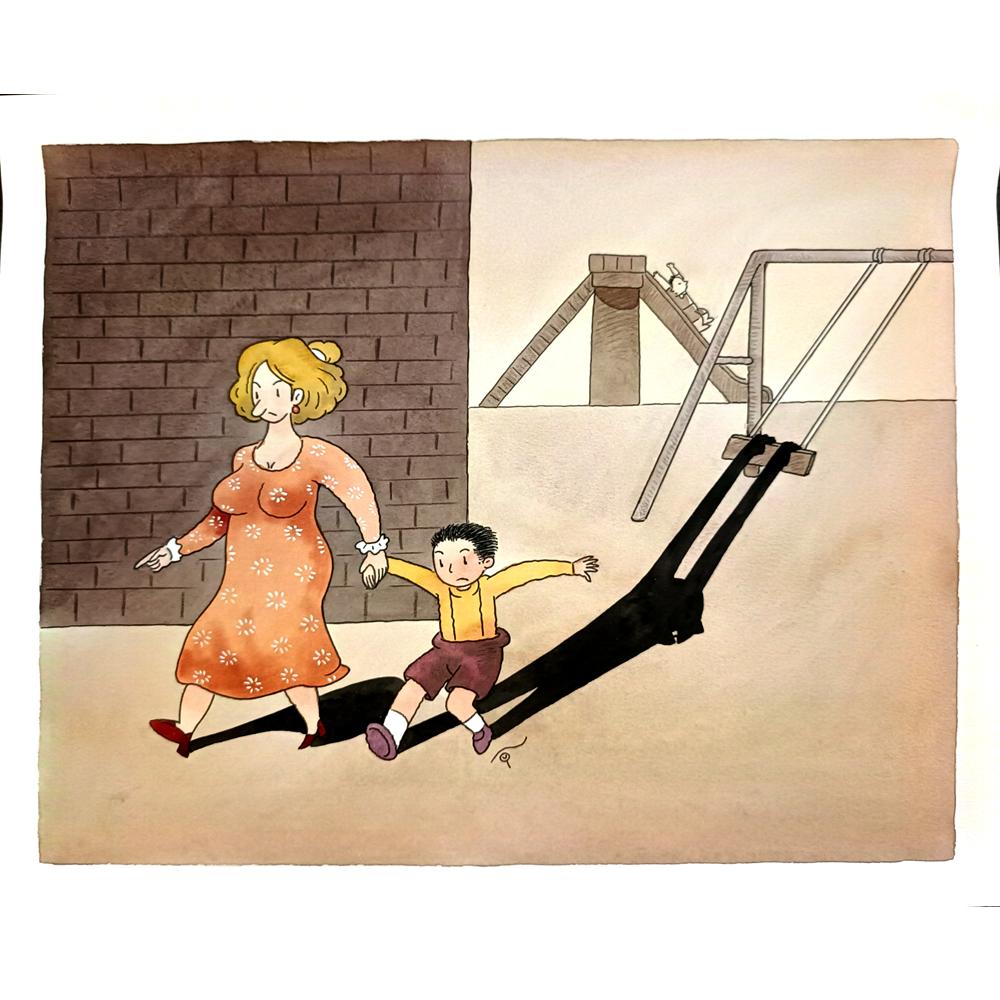 Young Sikoh 33x26cm Orijinal Karikatür BOD03757