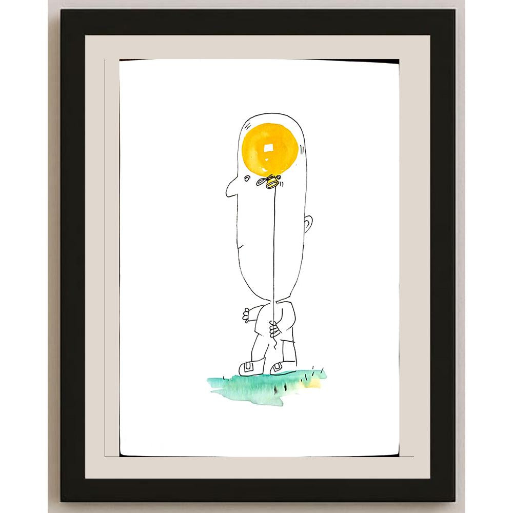 Nikolay Fitkov 29x21cm Orijinal Karikatür BOD03760