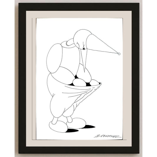 Ireneusz Parzyszek 29x21cm Orijinal Karikatür BOD03774