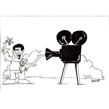 Stanislaw Koscesza 29x21cm Orijinal Karikatür BOD03780