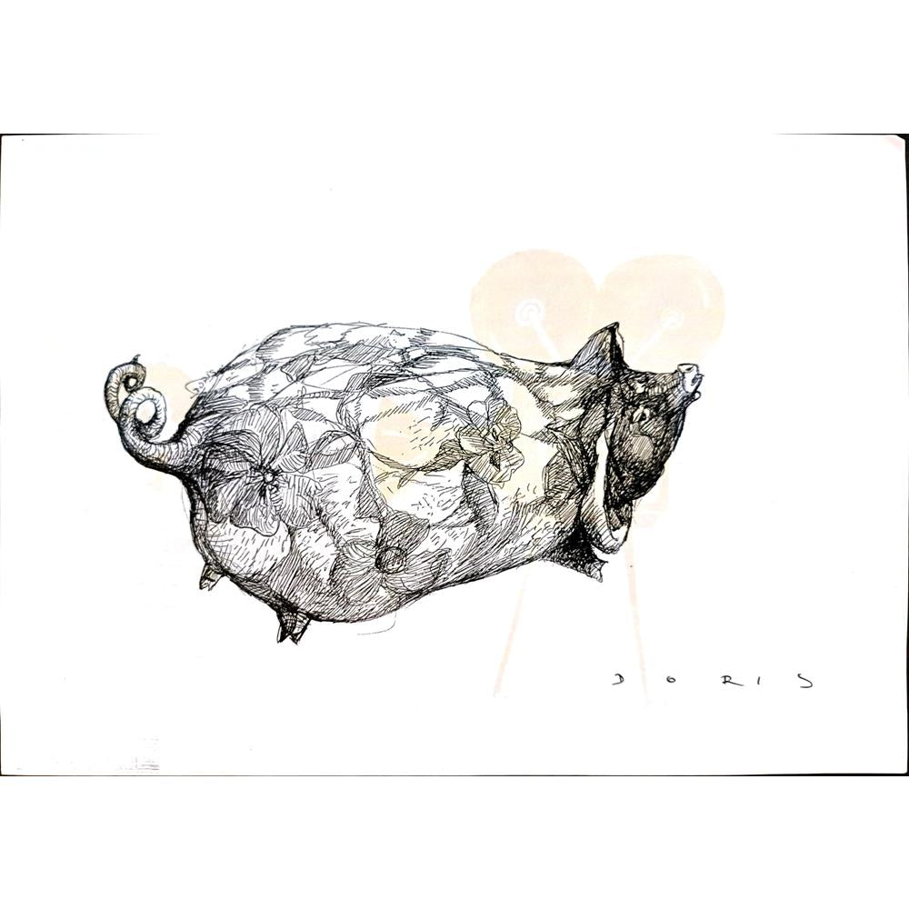Dorota Chwatek 29x21cm Orijinal Karikatür BOD03781