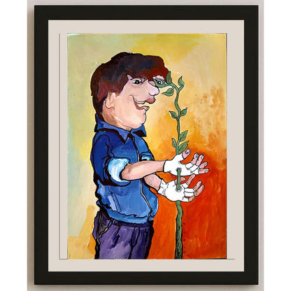 Dorota Chwatek 29x21cm Orijinal Karikatür BOD03782