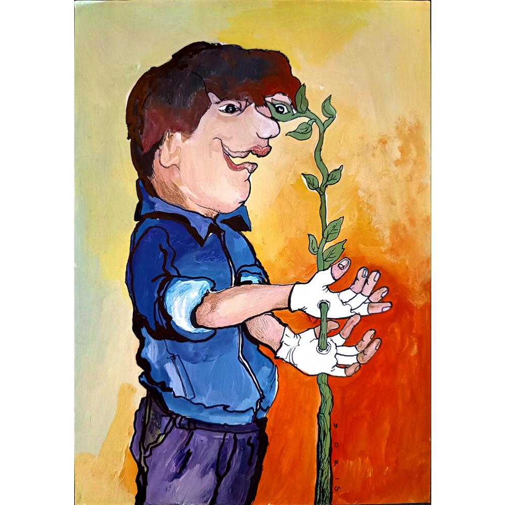 Dorota Chwatek 29x21cm Orijinal Karikatür BOD03782