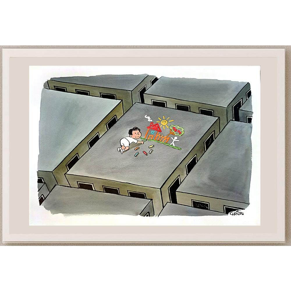 Christo Komarnitski 29x21cm Orijinal Karikatür BOD03783
