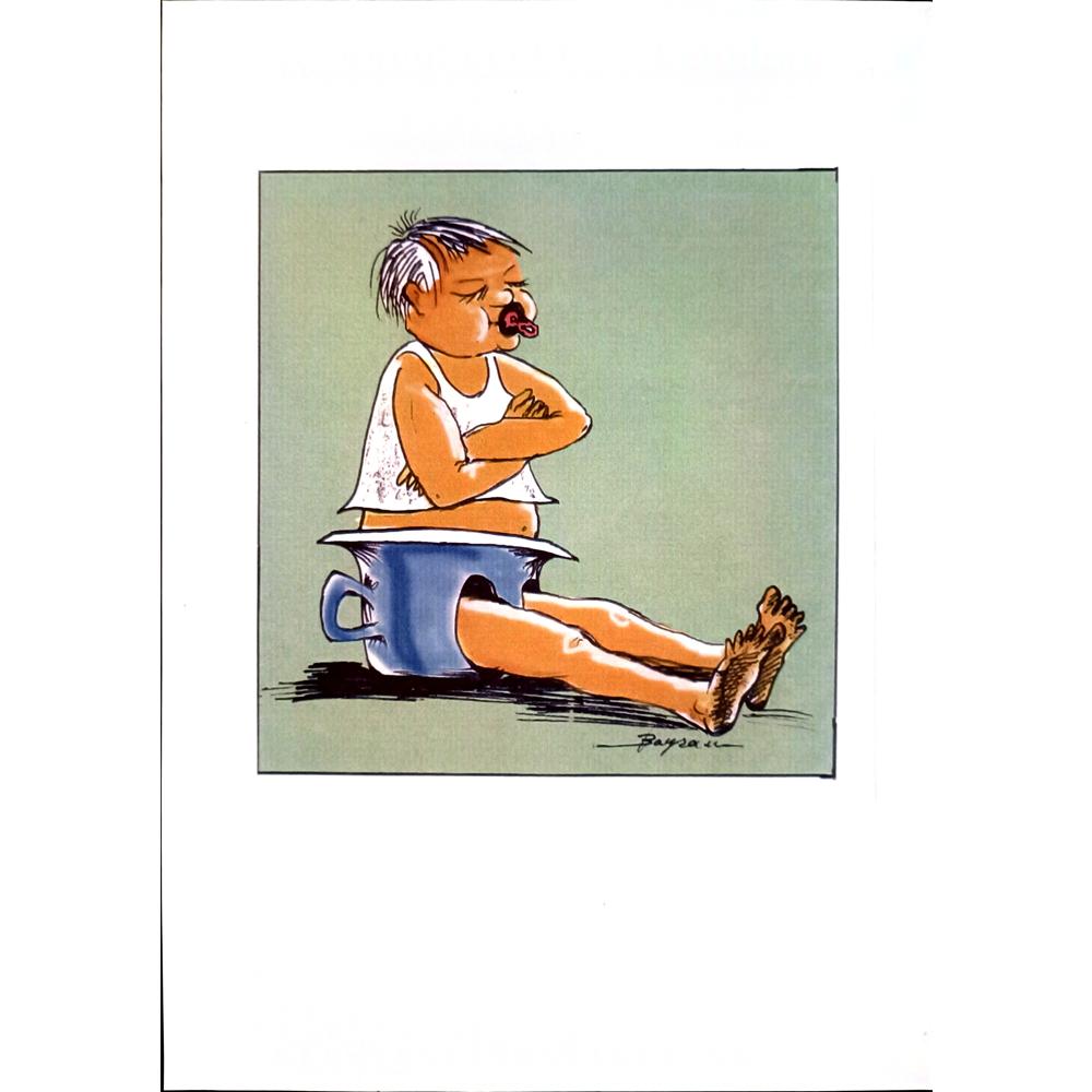 Gasımhanli Bayram 29x21cm Orijinal Karikatür BOD03786