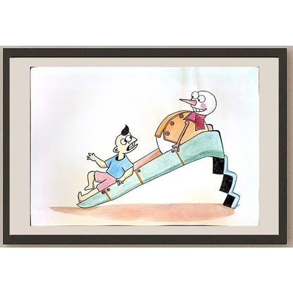 Heru Kurnianto 29x21cm Orijinal Karikatür BOD03788