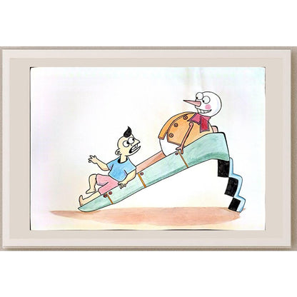 Heru Kurnianto 29x21cm Orijinal Karikatür BOD03788