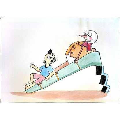 Heru Kurnianto 29x21cm Orijinal Karikatür BOD03788