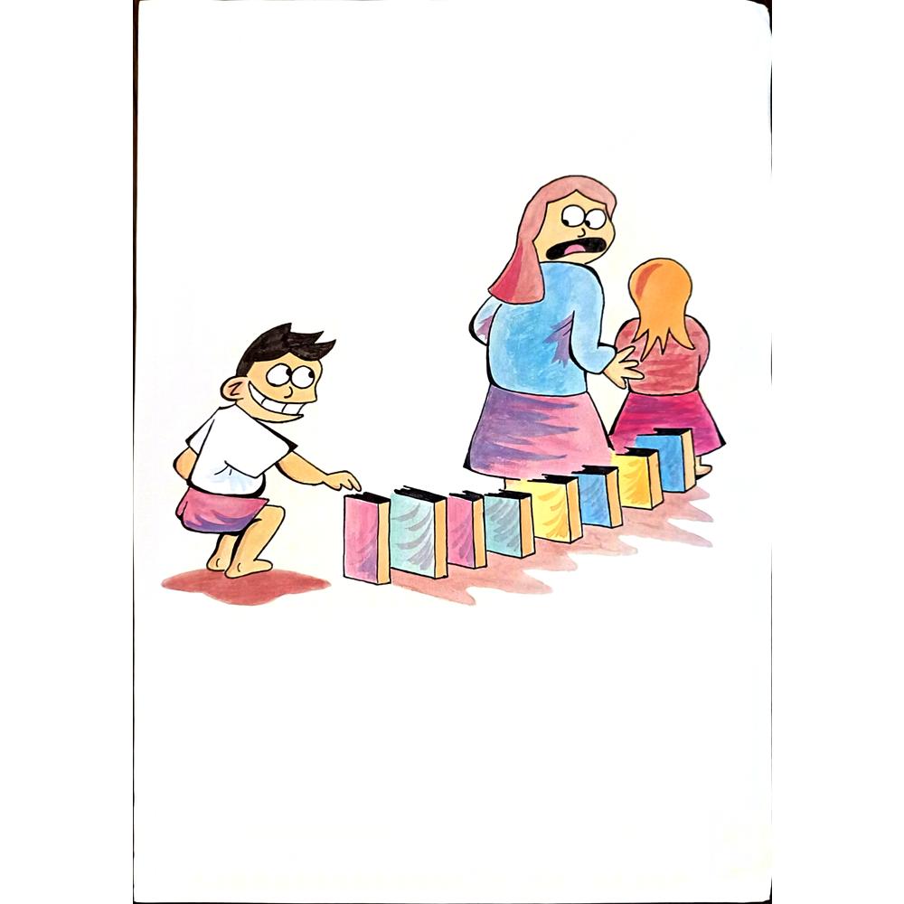 Heru Kurnianto 29x21cm Orijinal Karikatür BOD03789