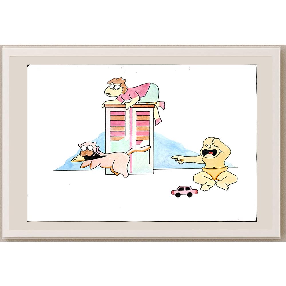 Heru Kurnianto 29x21cm Orijinal Karikatür BOD03791