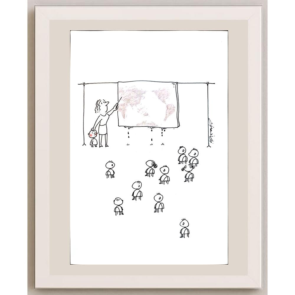 Gheng Zhu 29x21cm Orijinal Karikatür BOD03794