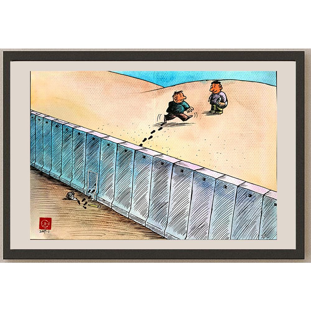 Chen Dong Chun 29x21cm Orijinal Karikatür BOD03795