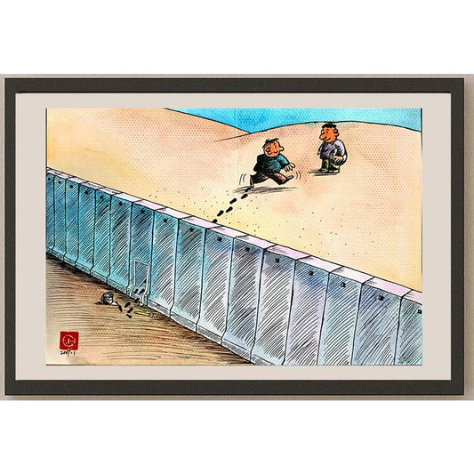 Chen Dong Chun 29x21cm Orijinal Karikatür BOD03795