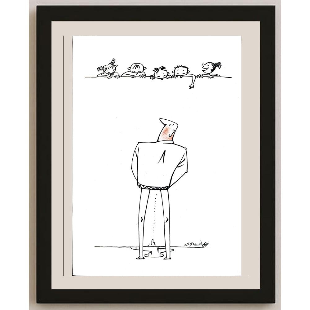 Gheng Zhu 29x21cm Orijinal Karikatür BOD03797